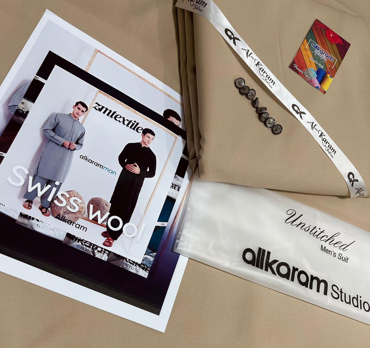 Al-Karam Swiss-Unstitched Men's Wear