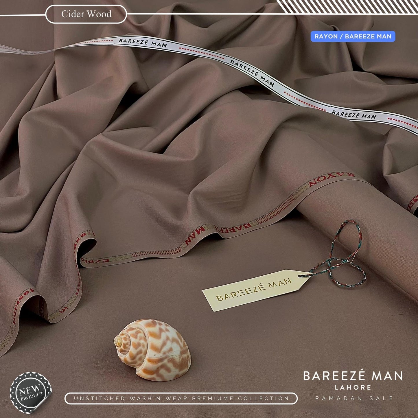 BAREEZE MAN UNSTICHEED MM-(WOOD)