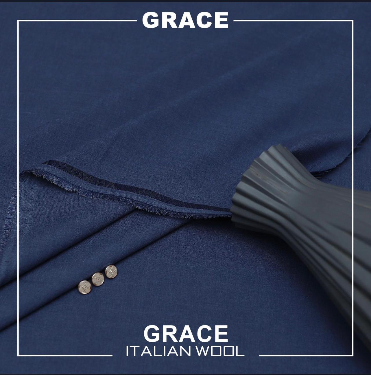 Grace Italian Wool-navy blue