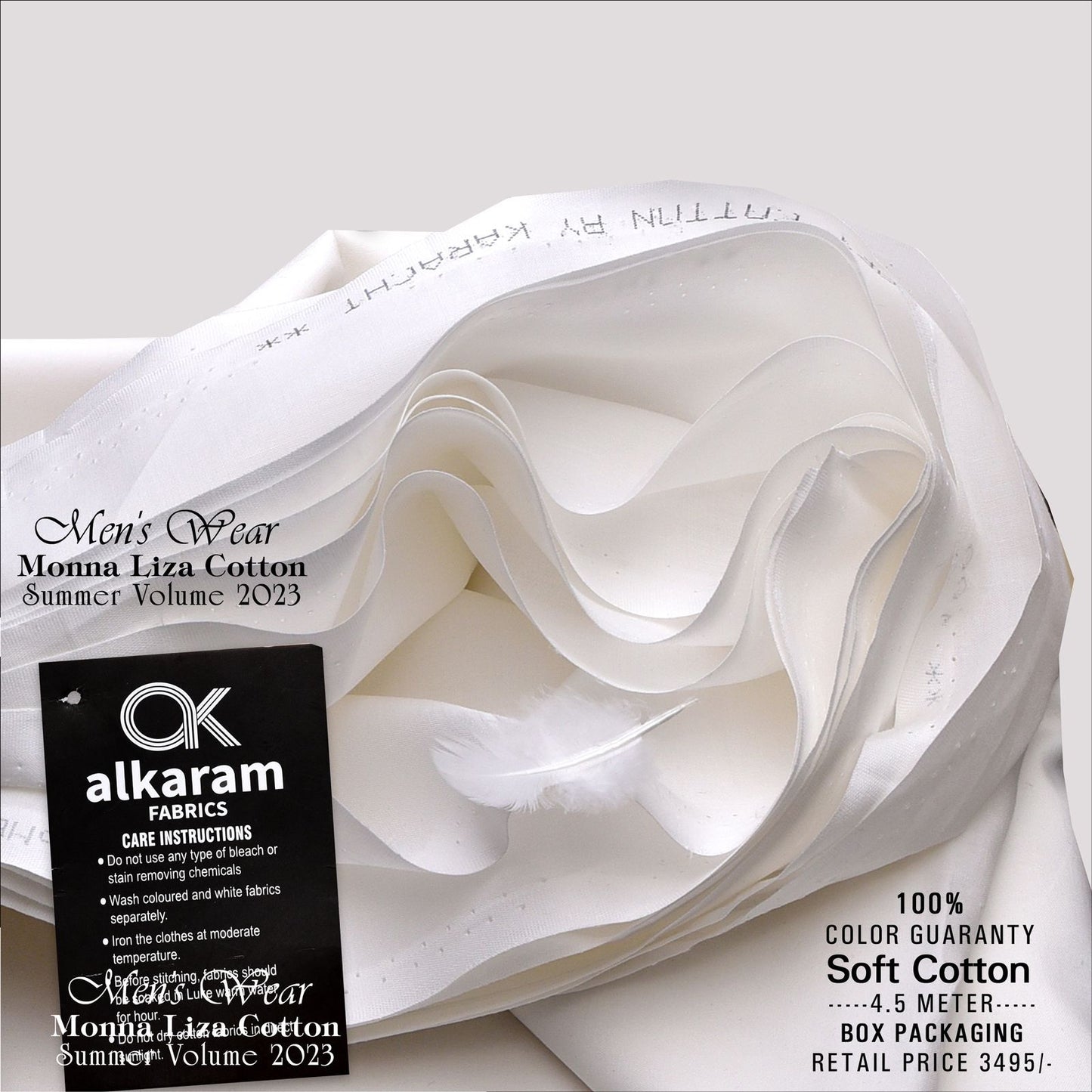 Al-karam Liza Cotton-Off-White-Unstitched Men's Wear