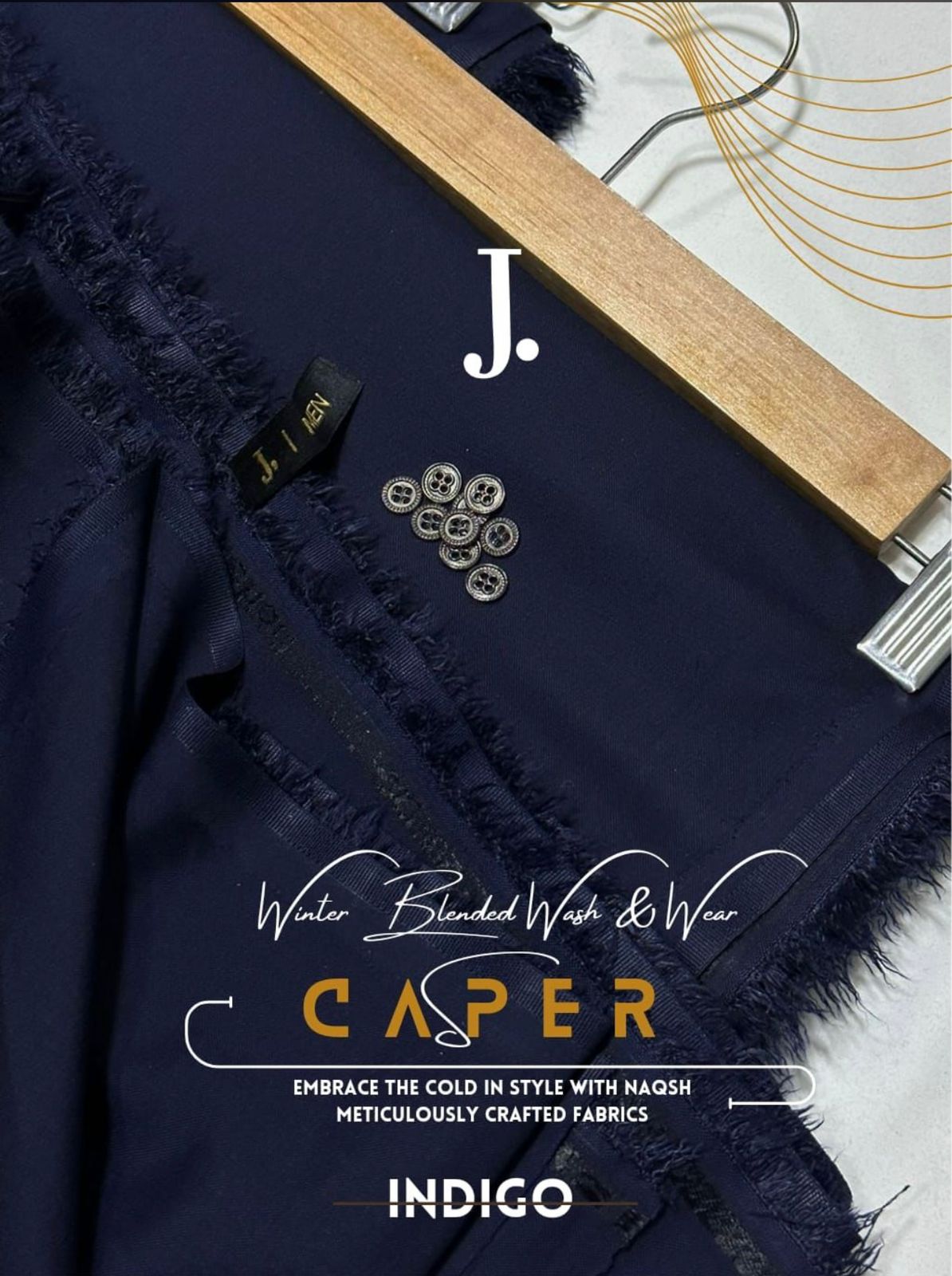 J.Casper Indigo-Unstitched Men's Wear