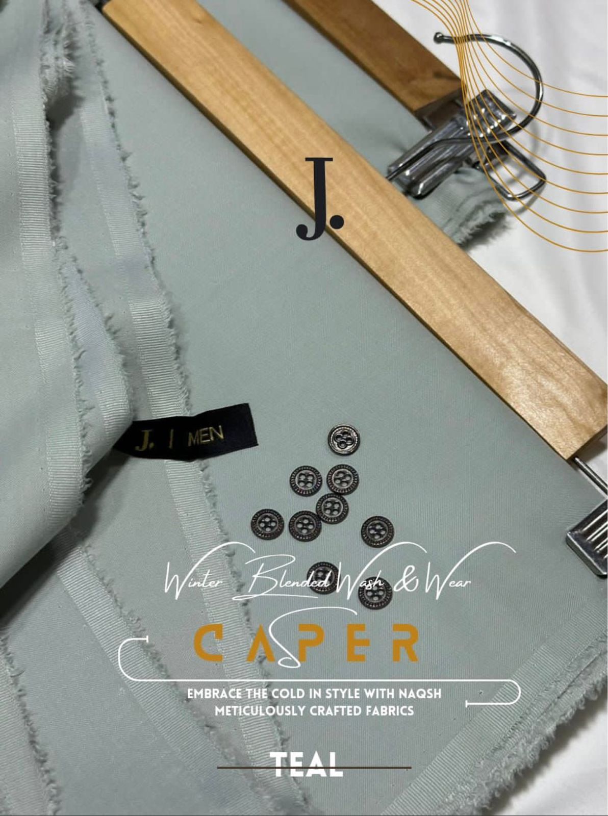 J.Casper Teal-Unstitched Men's Wear
