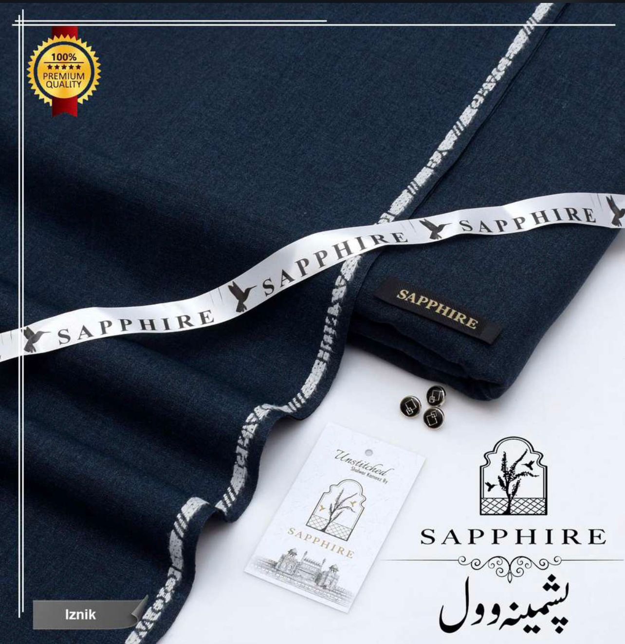 Sapphire Wool Iznik-Unstitched Men's wear