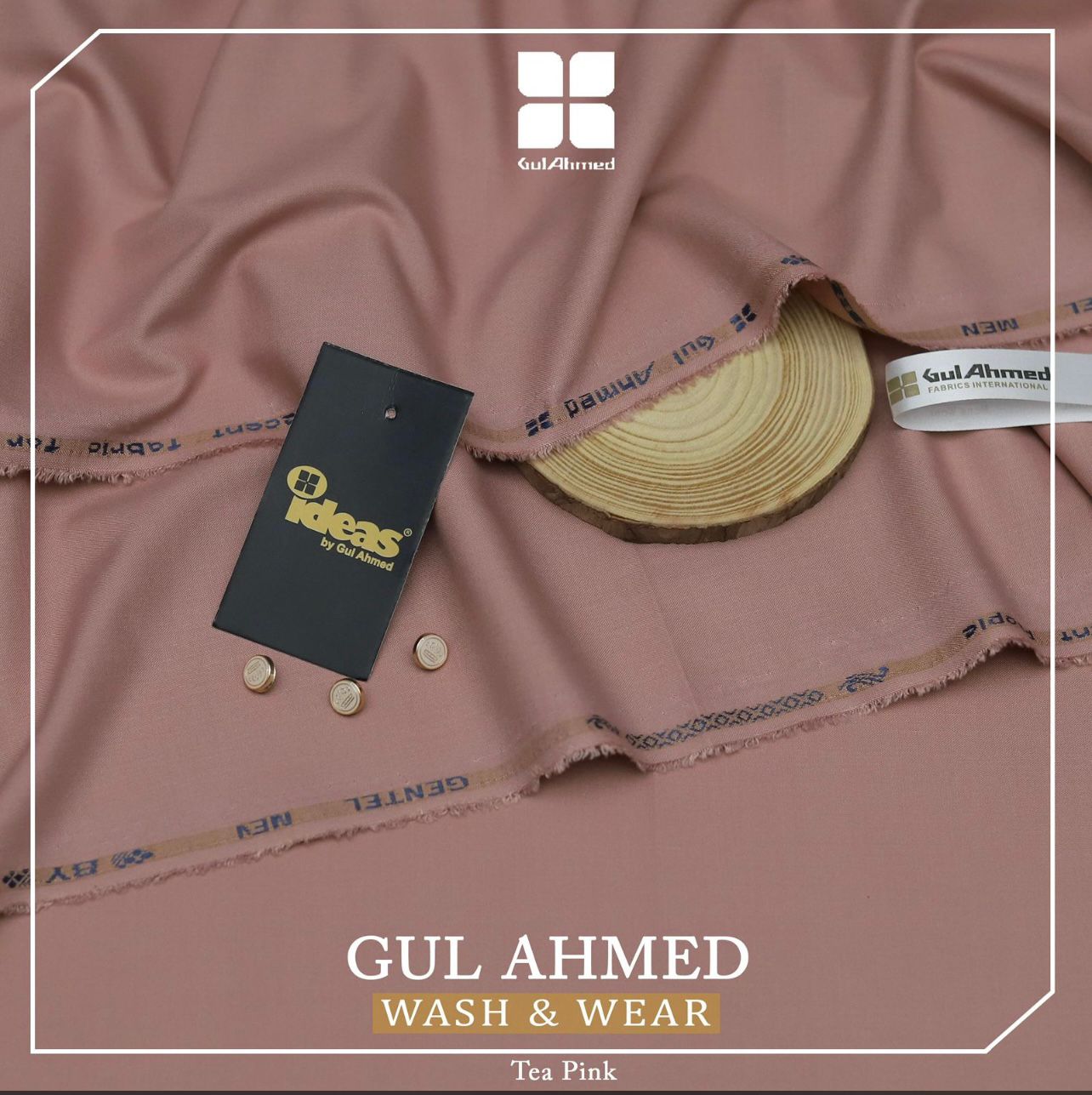 GulAhmad WashnWear (Tea Pink)