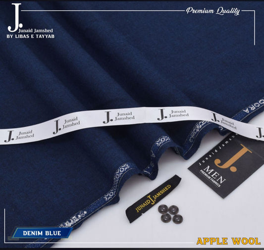 J.Marino Wool-Denim Blue