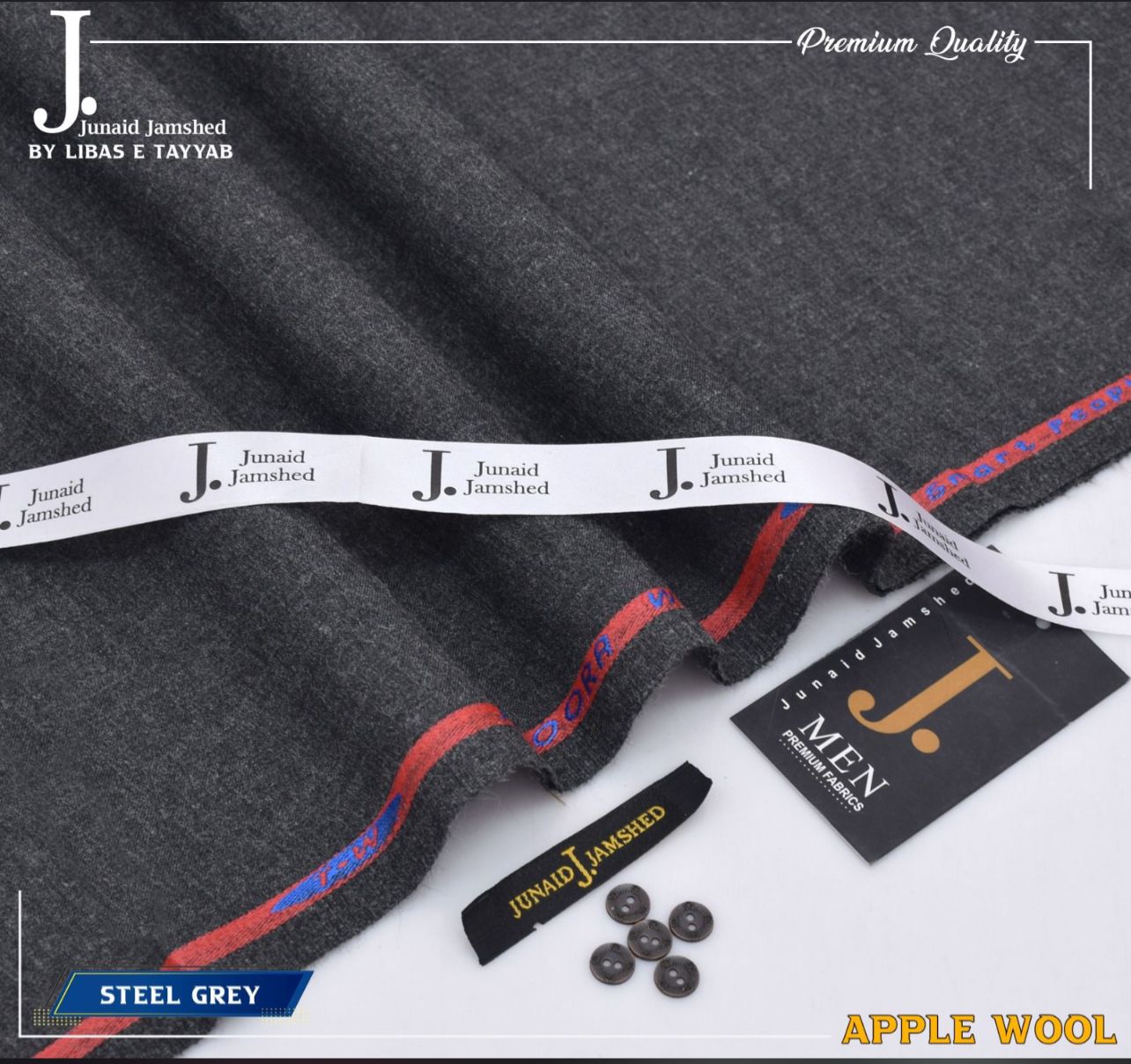 J.Marino Wool-Steel Grey