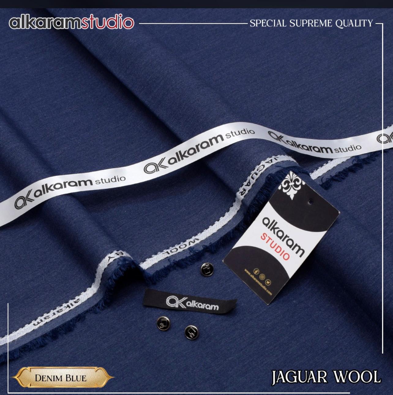 Alkaram Jaguar Wool-Denim Blue