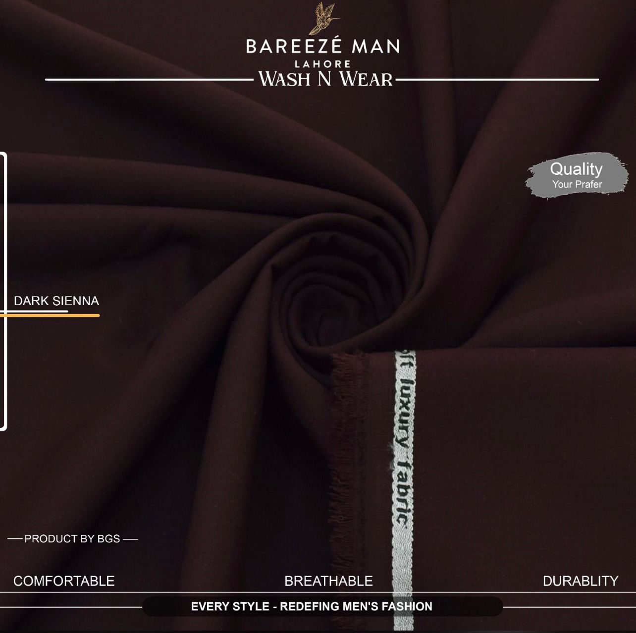 Bareeze Man-Dark Mehroon