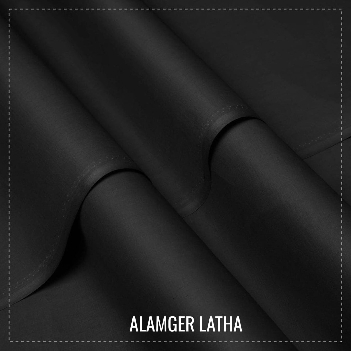 Alamgir Latha BLack-Unstitched Men's Wear By MM Virsa