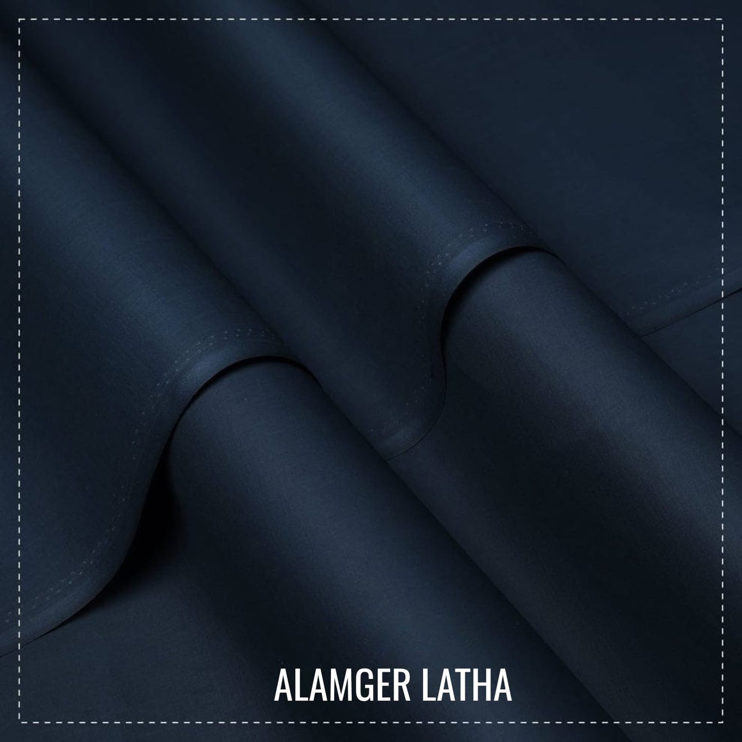 Alamgir Latha Navy Blue-Unstitched Men's Wear By MM Virsa