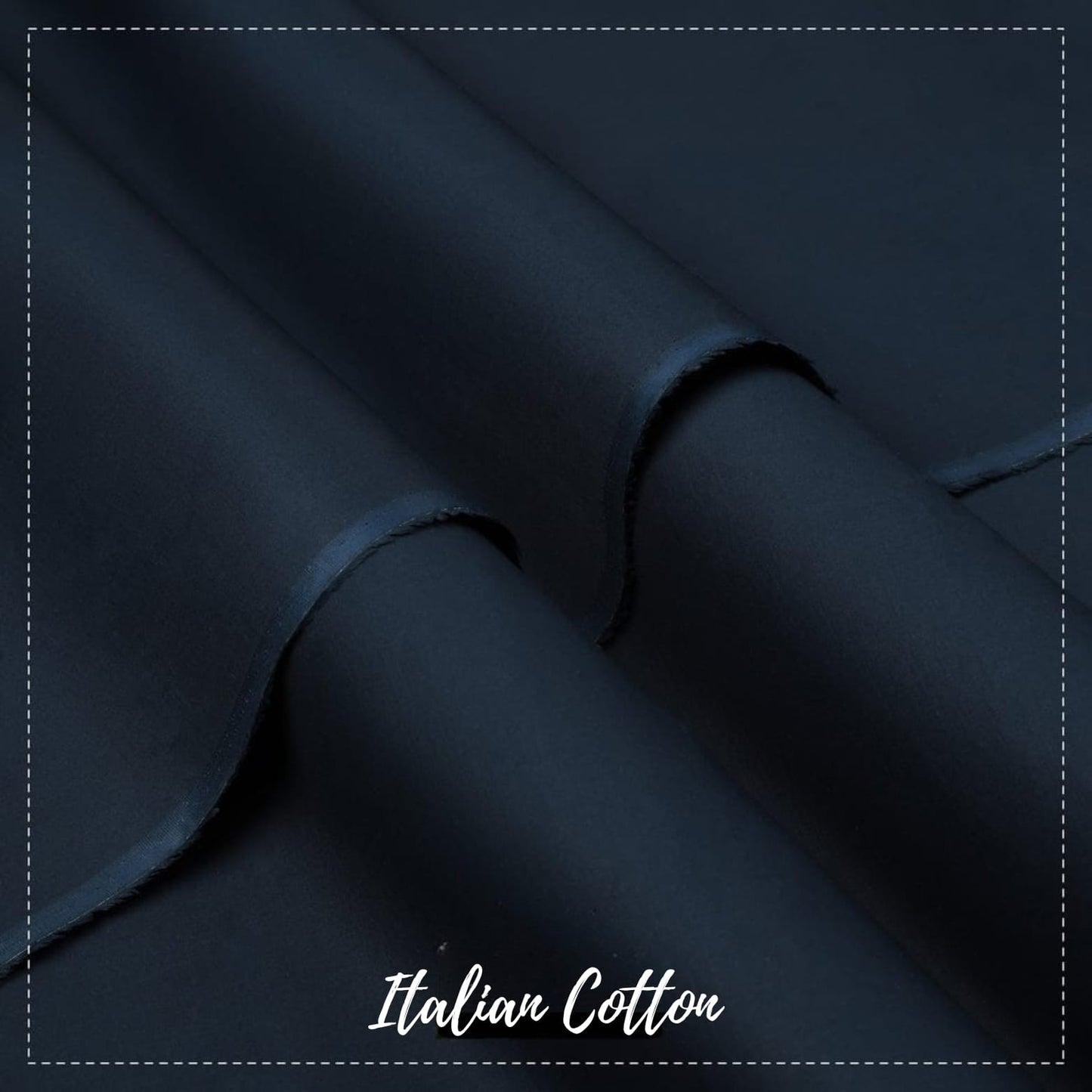 Italian Cotton Navy-Unstitched Men's Wear by MM VIRSA