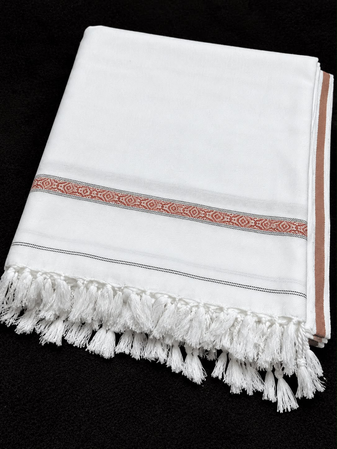 Premium Hand made Wool Shawl – Crafted by Hand, Made for Winter - Allow to Open Parcel - Off White