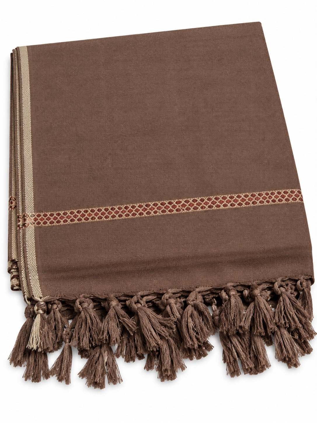 Premium Hand made Wool Shawl – Crafted by Hand, Made for Winter - Allow to Open Parcel - Mocha Brown
