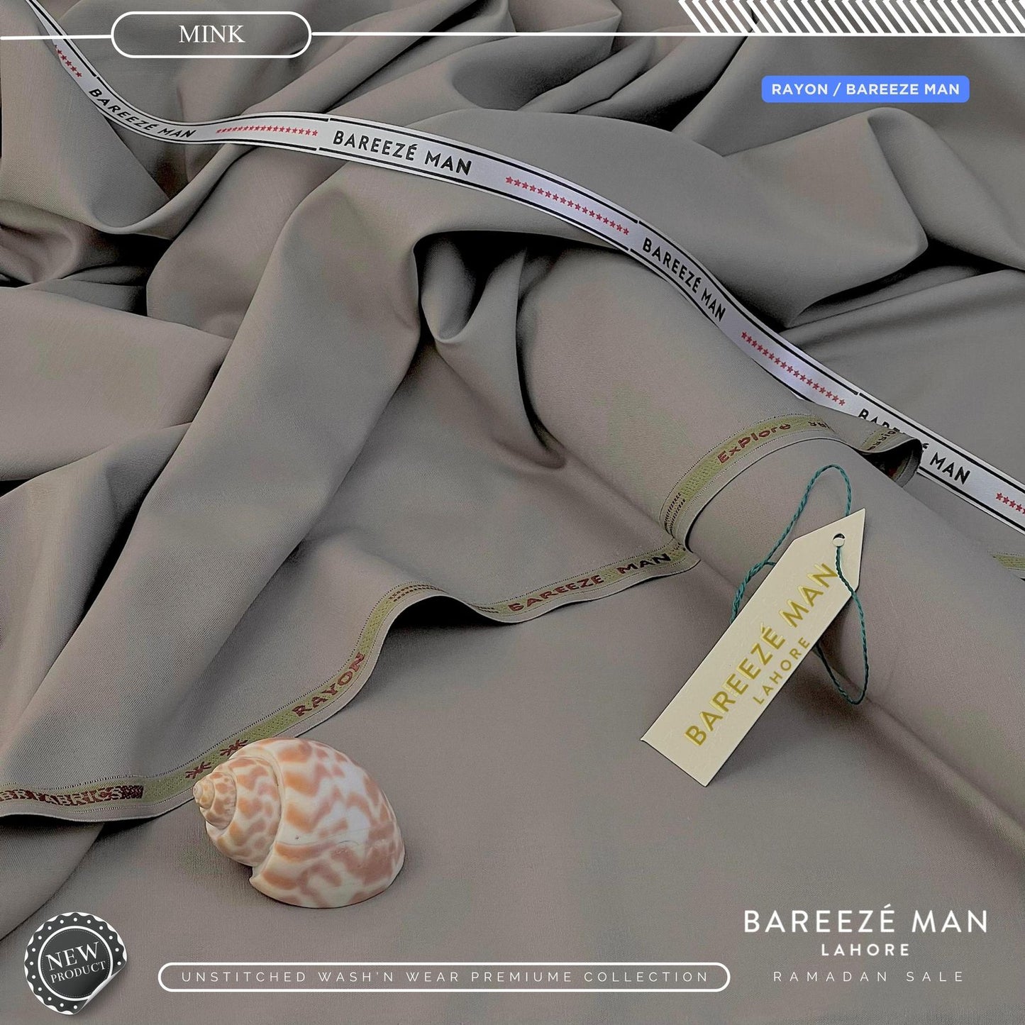 BAREEZE MAN UNSTICHEED MM-(MINK)
