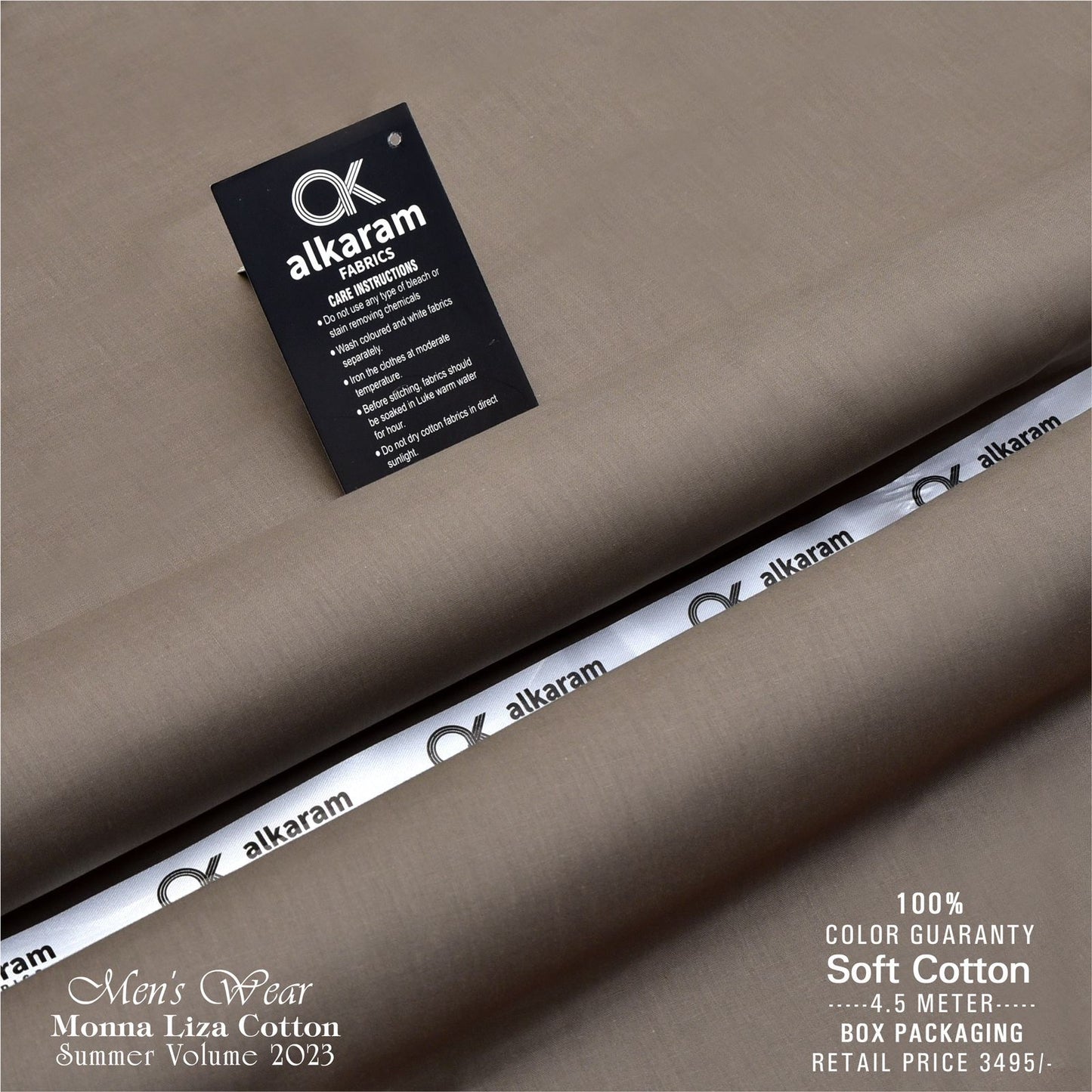 Al-karam Liza Cotton-Brown-Unstitched Men's Wear