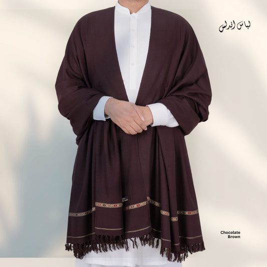 Virsa Woolen Shawl-Mehroon