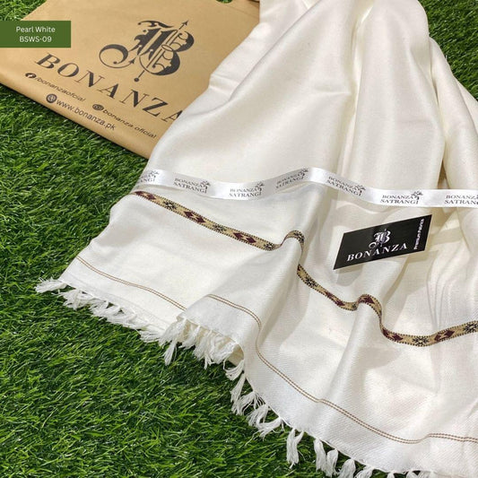 Bonanza Satrangi Shawl-Pearl White