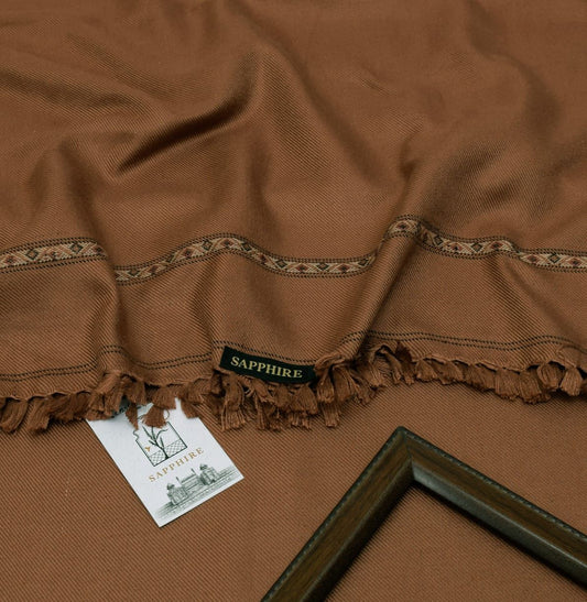 Sapphire Wool Shawl-Brown