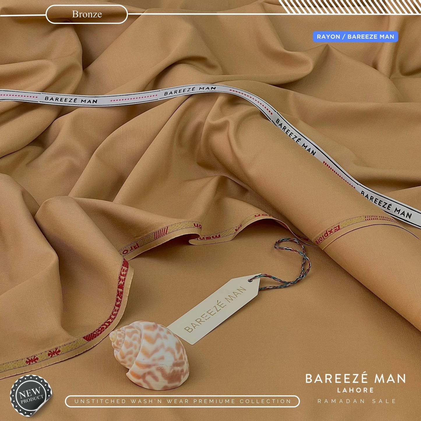 BAREEZE MAN UNSTICHEED MM-(BRONZE)