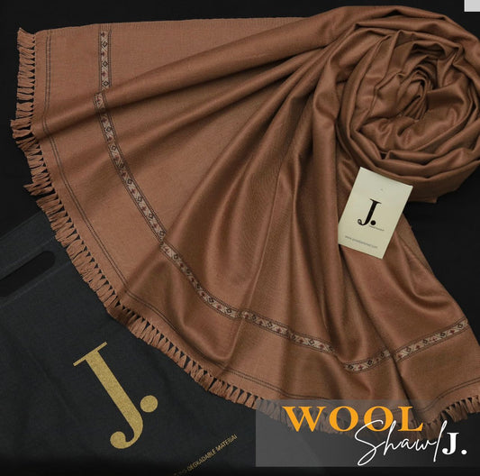 J. Wool Shawl-Brown