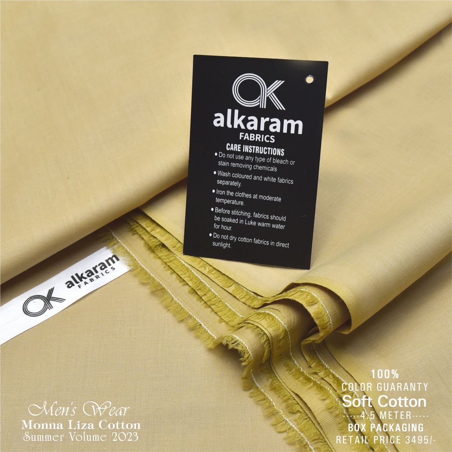 Al-karam Liza Cotton-Unstitched Men's Wear