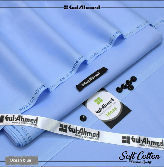 Gul Ahmed Soft Cotton | Sky Blue