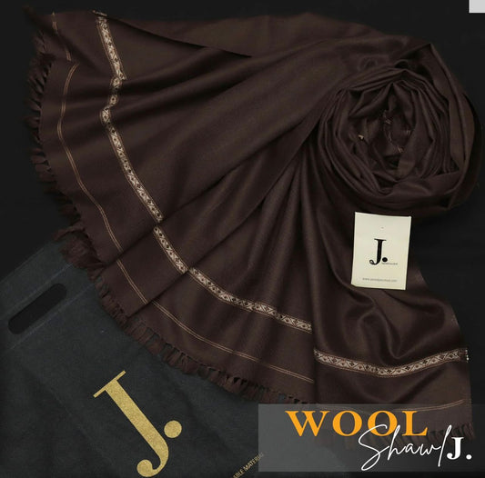 J. Wool Shawl-Mehroon