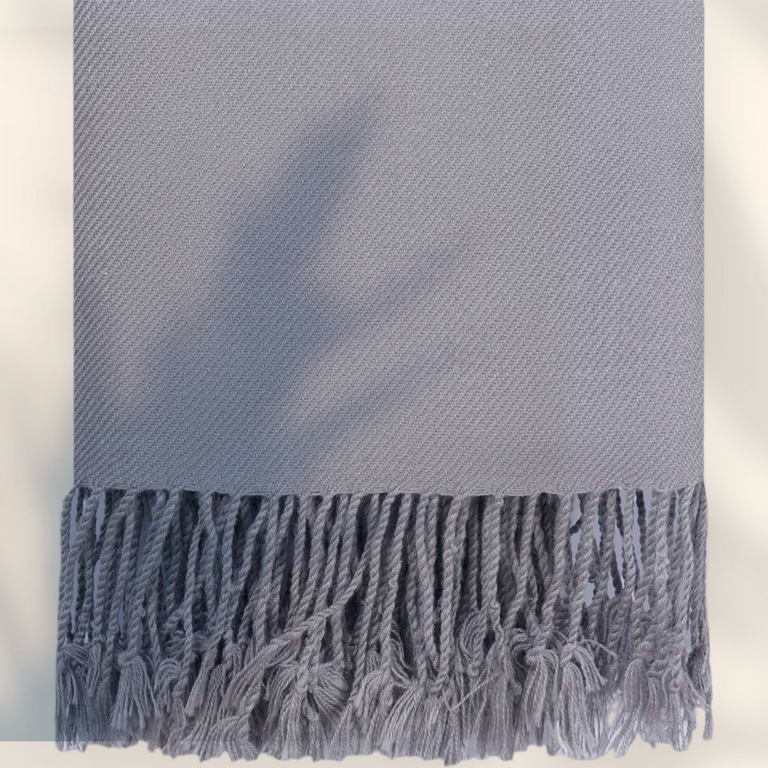 Virsa Woolen Shawl-Ash grey