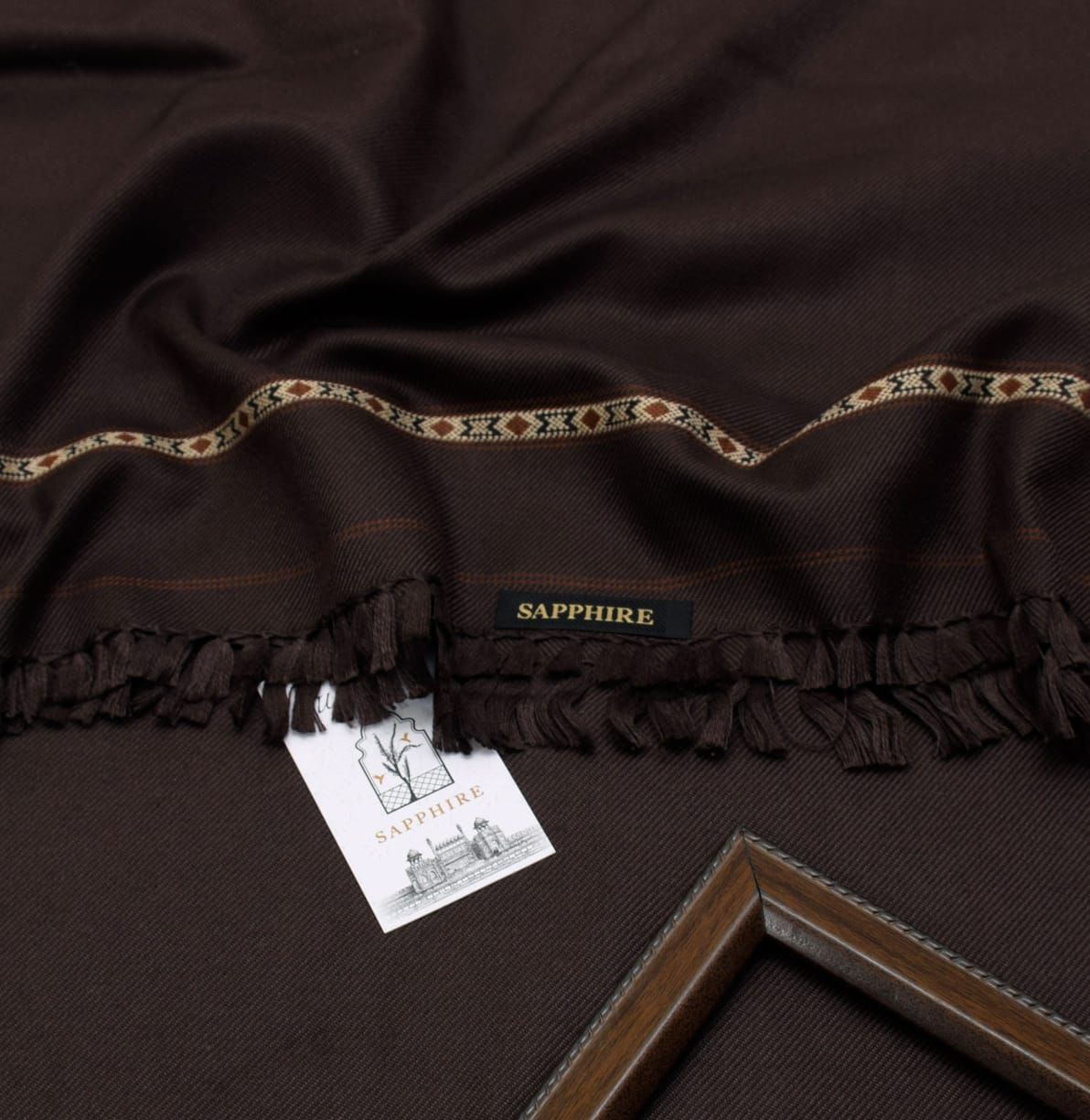 Sapphire Wool Shawl-Mehroon