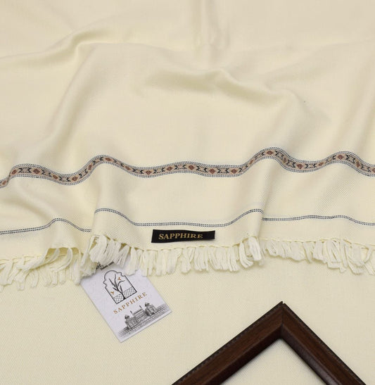 Sapphire Wool Shawl-Cream