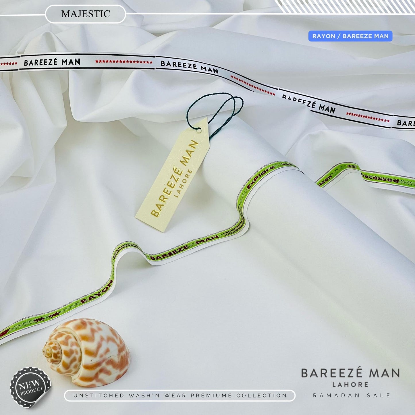 BAREEZE MAN UNSTICHEED MM-(OFFWHITE)
