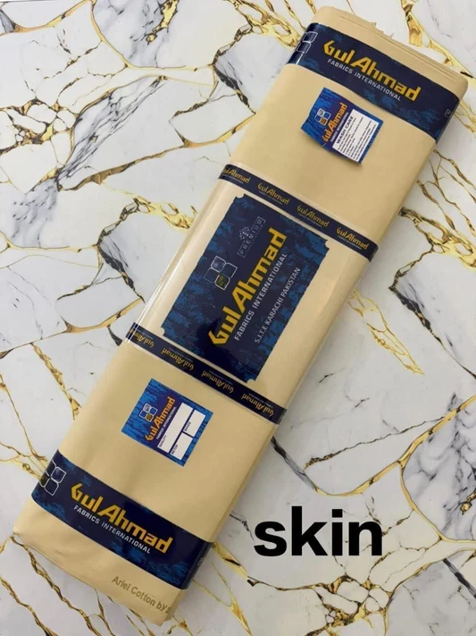 Al-karam 100% Pure Cotton- Skin-Unstitched Men's Wear-Allow To Open